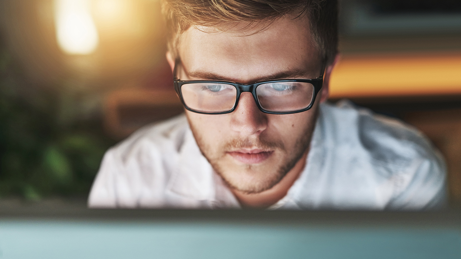 Man working on his laptop