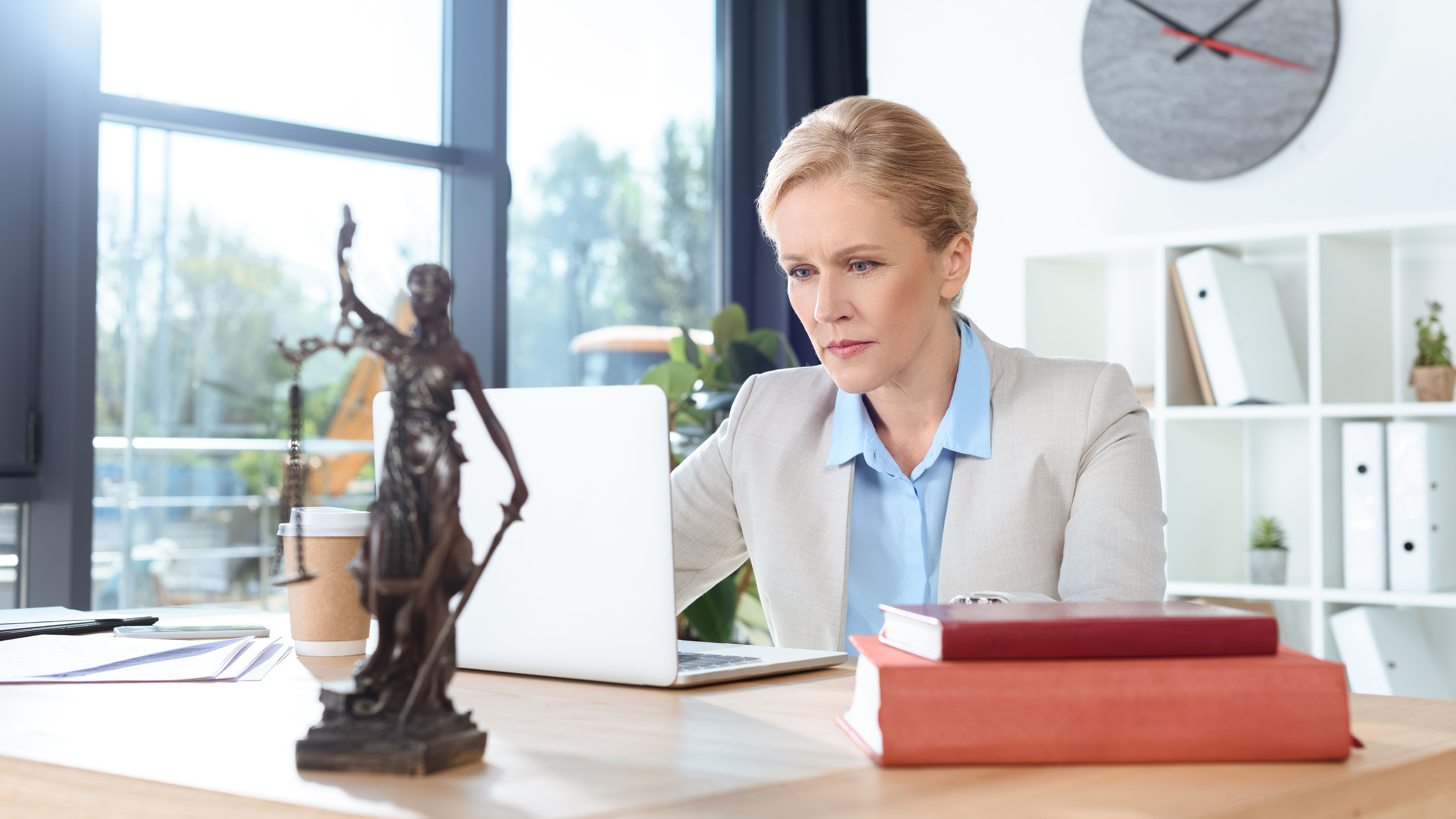 Woman working with her laptop
